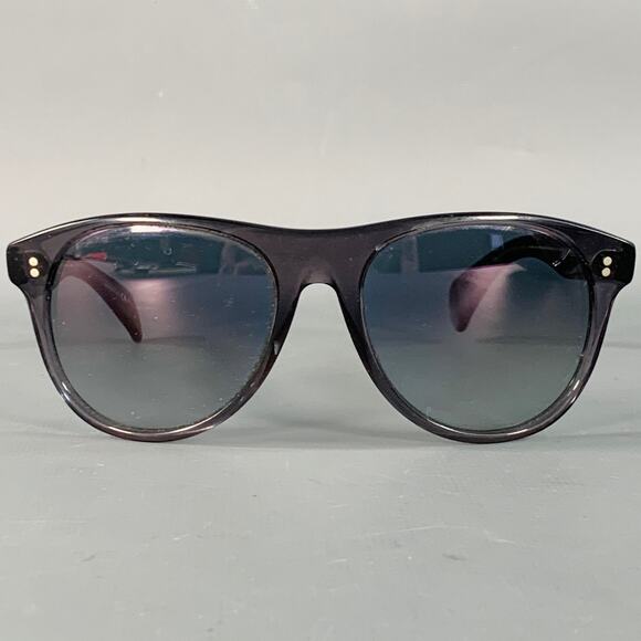GIORGIO ARMANI Brown Transparent Acetate Teardrop Sunglasses - Picture 1 of 7